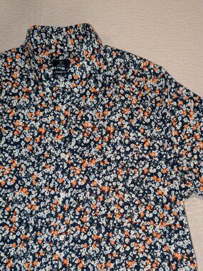 George Classic Fit Floral Print Short-Sleeve Shirt